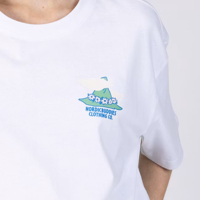 Nordic Buddies Snufkin Adventure T-Shirt Unisex, White