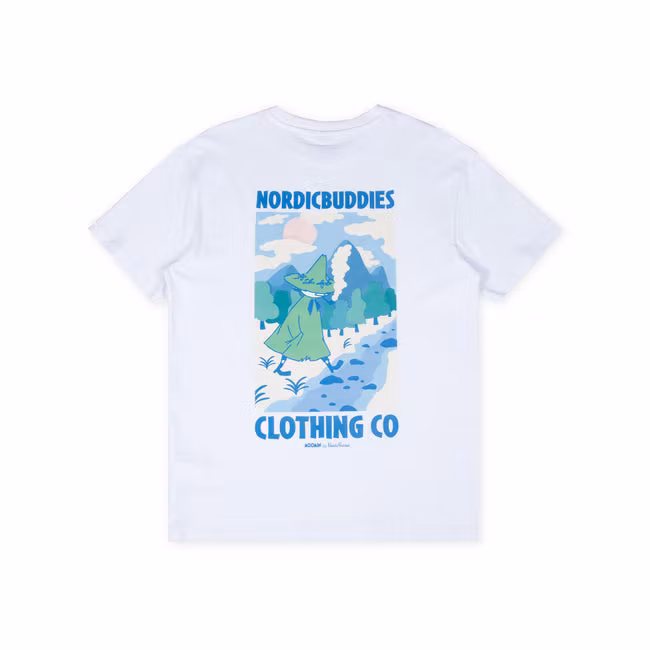 Nordic Buddies Snufkin Adventure T-Shirt Unisex, White