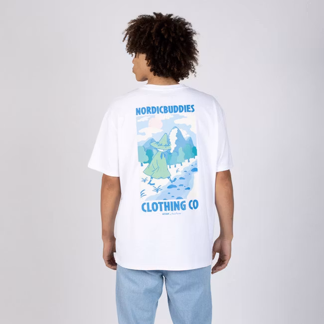 Nordic Buddies Snufkin Adventure T-Shirt Unisex, White