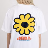 Nordic Buddies Moomintroll's Flower T-Shirt Unisex, White