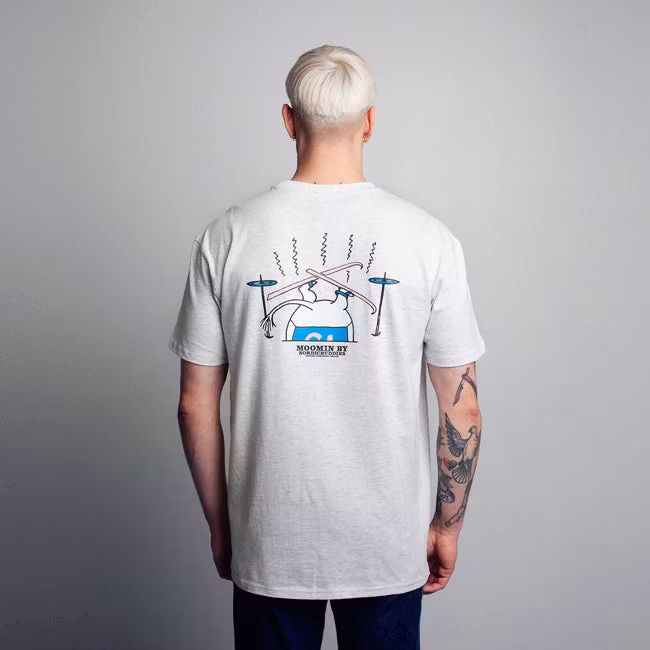 Koszulka Nordic Buddies Moomintroll, jasnoszara