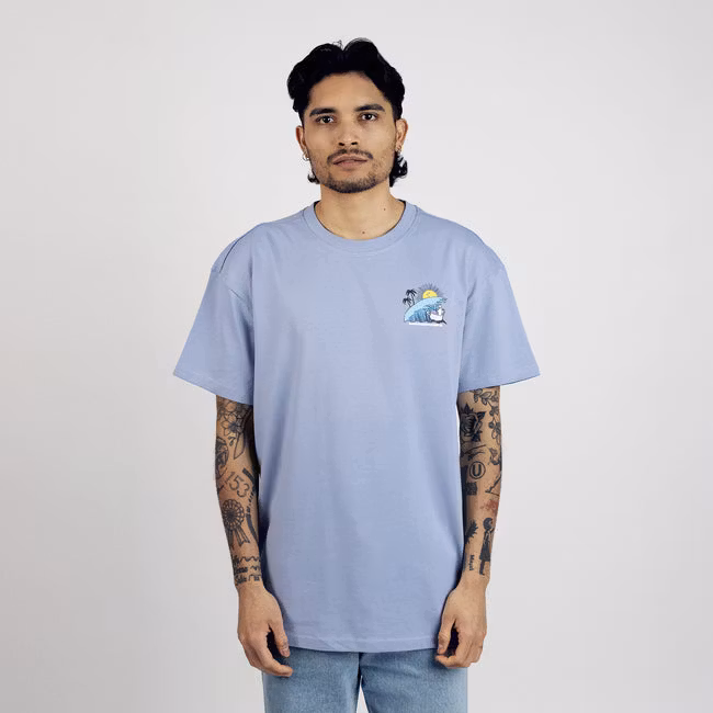 Nordic Buddies Hattifatteners Surf Trip T-Shirt Unisex, Blau