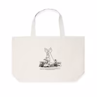 Nordic Buddies Sniff Large Tote Bag, Off White