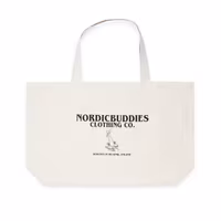Nordic Buddies Sniff Large Tote Bag, Off White