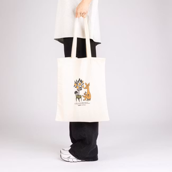 Nordic Buddies Sniff Tote Bag, White