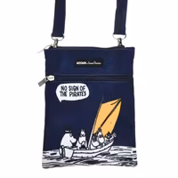 Nordic Buddies Moomins At The Sea Passport Bag, Navy Blue