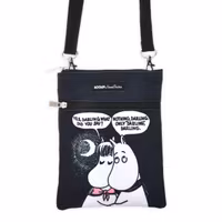Nordic Buddies Moomin Love Passport Bag, Black