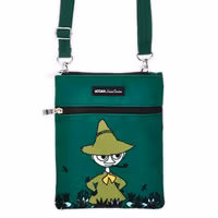 Nordic Buddies Snufkin's Thoughts Passport Bag, Dark Green