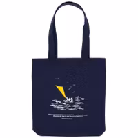 Nordic Buddies Moominpappa at Sea Tote Bag, Navy Blue