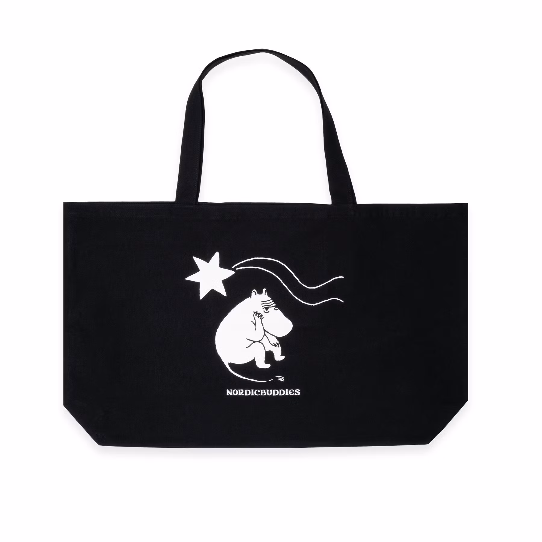 Nordic Buddies Moomin Novels Large Tote Bag, Black