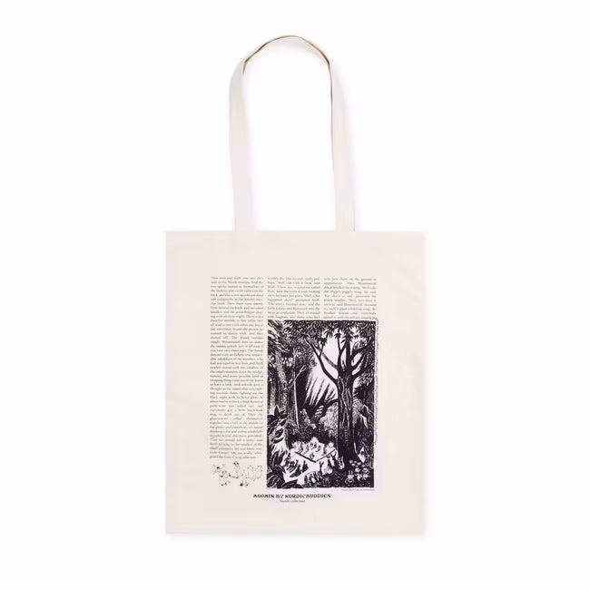 Nordic Buddies Moomin Novels Tote Bag, Natural White