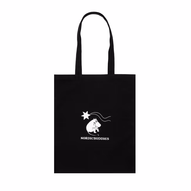Nordic Buddies Moomin Novels Tote Bag, Black