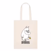 Nordic Buddies Moomintroll's Flower Tote Bag, Beige