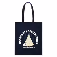 Nordic Buddies Moomintroll Camping Tote Bag, Navy Blue