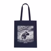 Nordic Buddies Moomintroll Snowstorm Tote Bag, Navy Blue