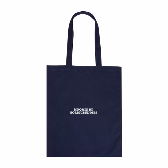 Nordic Buddies Moomintroll Snowstorm Tote Bag, Navy Blue
