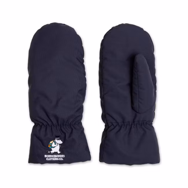 Nordic Buddies Moominpappa Puffer Mittens, Navy