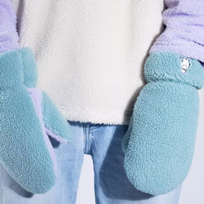 Nordic Buddies Moomintroll Fluffy Mittens, Green & Lilafc