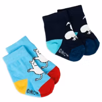 Nordic Buddies Moomintroll Baby Socks, Double Pack