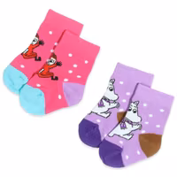 Nordic Buddies Moomintroll and Little My Baby Socks, Double Pack