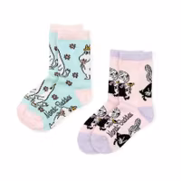 Nordic Buddies Snorkmaiden & Little My Kids Socks, Double Pack
