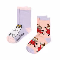 Nordic Buddies Snorkmaiden & Little My Kids Socks, Double Pack