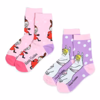 Nordic Buddies Snorkmaiden and Little My Kids Socks, Double Pack