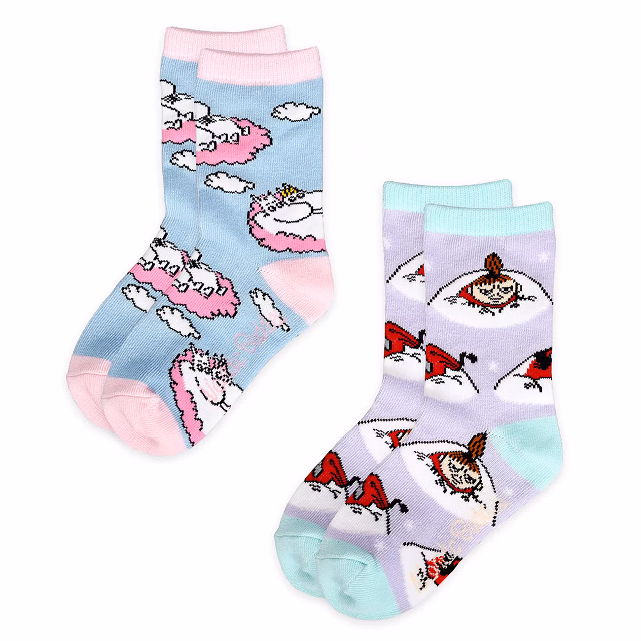 Nordic Buddies Snorkmaiden & Little My Kids Socks, Double Pack