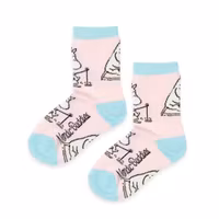 Nordic Buddies Moomintroll Fishing Kids Socks, Light Pink