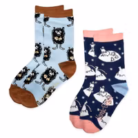Nordic Buddies Moomintroll & Stinky Kids Socks, Double Pack