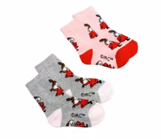 Nordic Buddies Little My Kids Socks, Double Pack