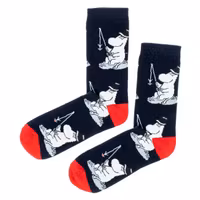 Nordic Buddies Moominpappa Fishing Men Socks, Navy & Red