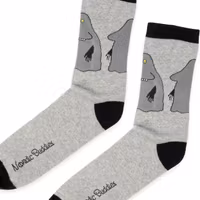 Nordic Buddies The Groke Butt Men's Socks, Grey