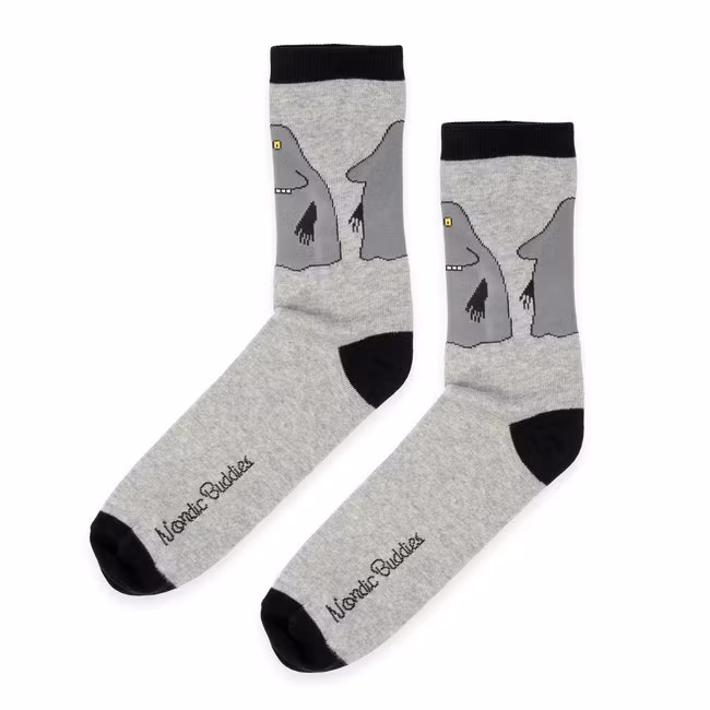 Nordic Buddies The Groke Butt Men's Socks, Grey
