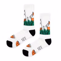 Nordic Buddies Moomin 80 Men's Retro Socks, White
