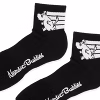Nordic Buddies Moomintroll Active Men's Ankle Socks, Black