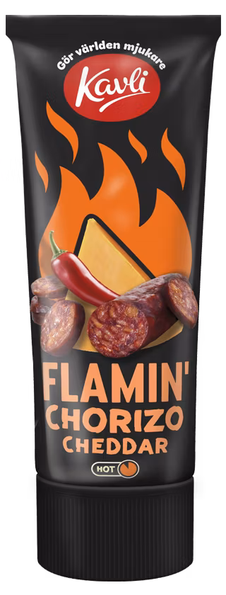 Kavli Soft Cheese Spread Flamin’ Chorizo Cheddar - 250 grams
