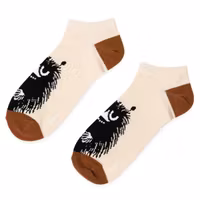 Nordic Buddies Stinky Plotting Men Ankle Socks, Beige and Brown