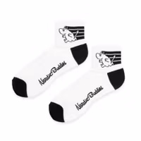 Nordic Buddies Moomintroll Active Men's Ankle Socks, White/Black