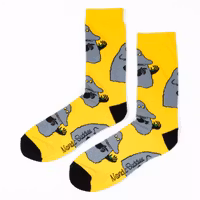 Nordic Buddies The Groke's Evening Walk Men Socks,  Yellow/Black