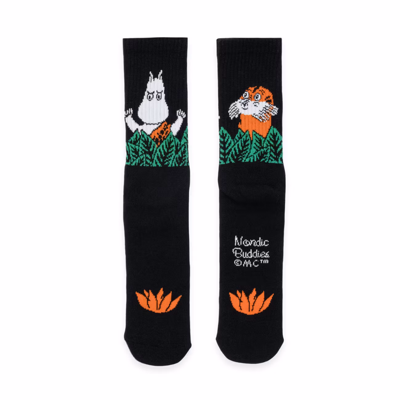 Nordic Buddies Moomin 80 Retro Sokken voor Heren, Zwart