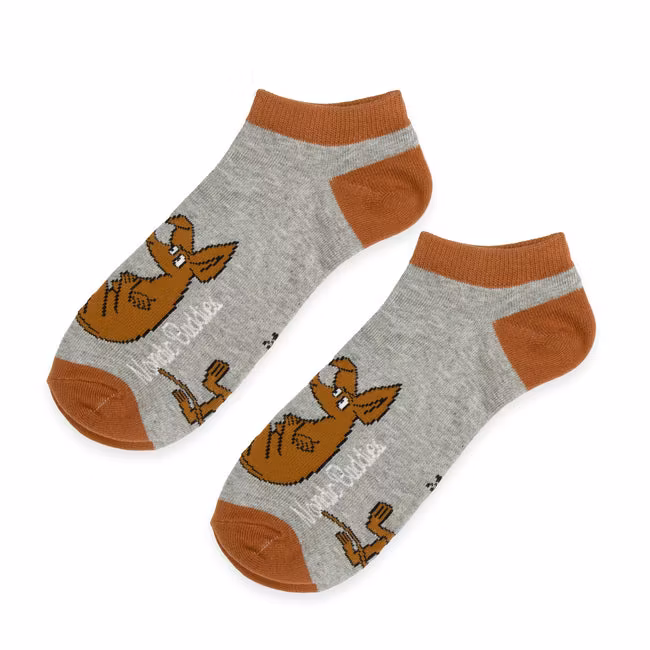 Skarpetki do kostki Nordic Buddies Sniff Thinking męskie, szaro-brązowe