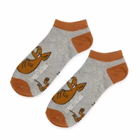 Nordic Buddies Sniff Thinking Men's Ankle Socks, Grey/Brown