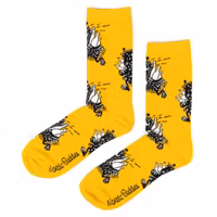 Nordic Buddies Stinky's Getaway Men Socks, Yellow