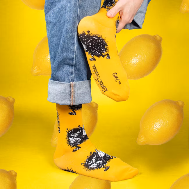 Nordic Buddies Stinky's Getaway Herensokken, Geel