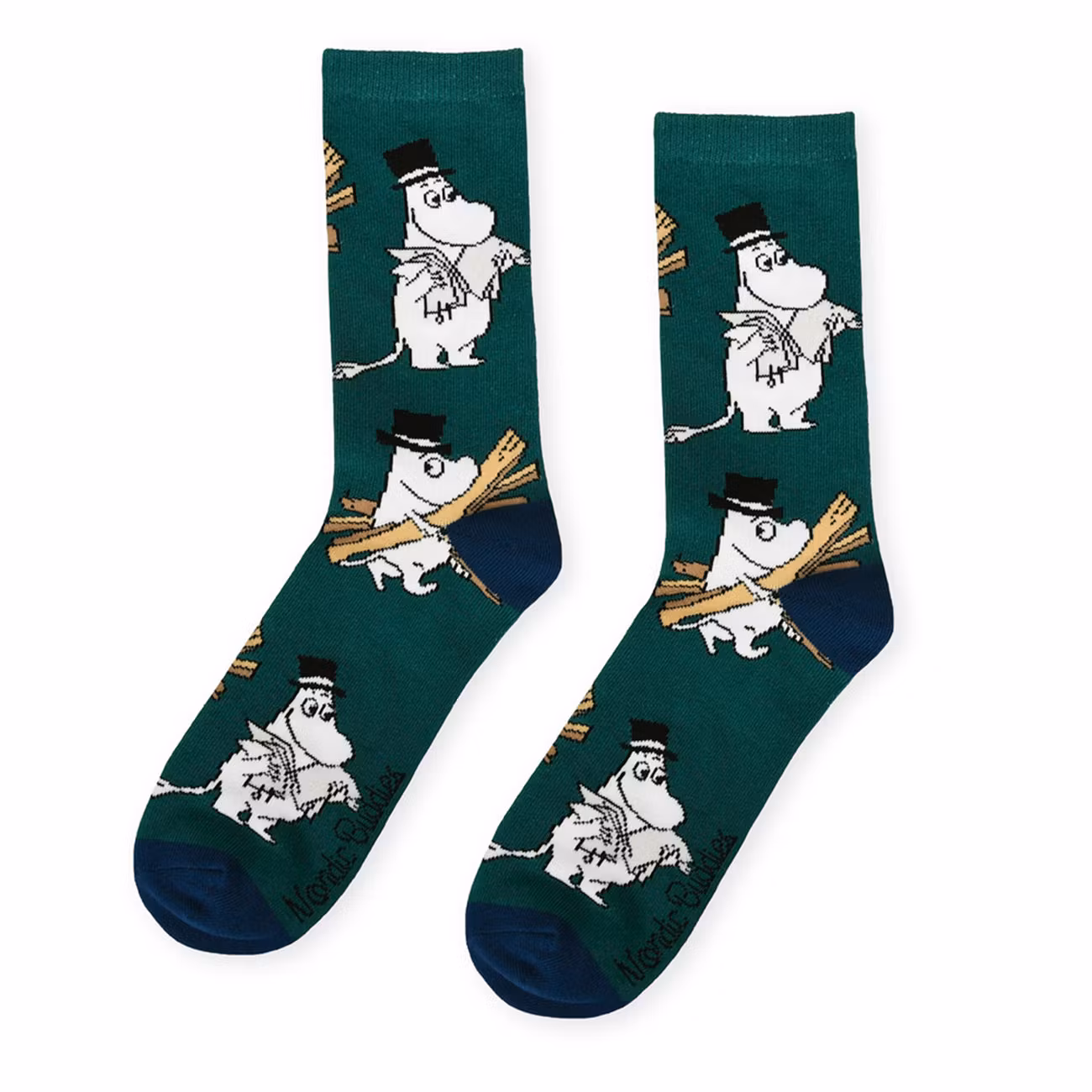 Chaussettes pour homme Nordic Buddies Moominpappa Planning, vertes