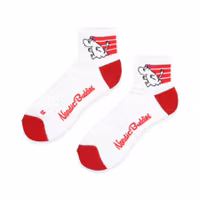 Nordic Buddies Moomintroll Active Men's Ankle Socks, White/Red
