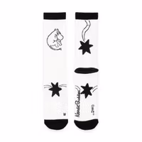 Nordic Buddies Moomin Novels Active Men's Socks, White/Black