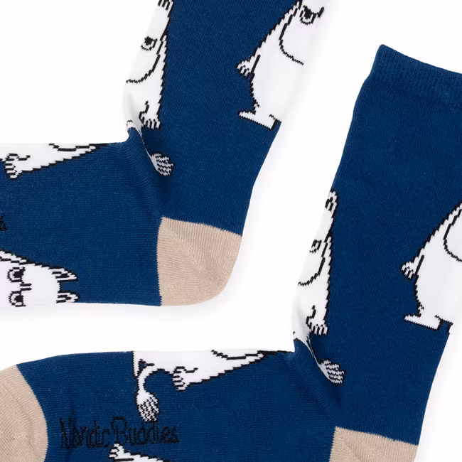 Nordic Buddies Moomintroll Grumpy Men Socks, Navy