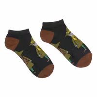 Nordic Buddies Snufkin Travelling Men Ankle Socks, Green/Brown